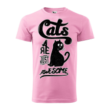 Póló Cats mintával - Rózsaszín M méretben ajándéktárgy