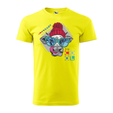 Póló Cool cow mintával - Sárga XXL méretben ajándéktárgy