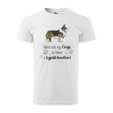 Póló Corgi mintával - Fehér XXL méretben v1 ajándéktárgy