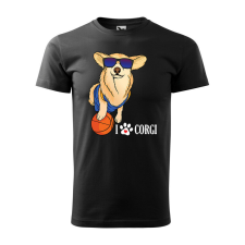 Póló Corgi mintával - Fekete XL méretben v2 ajándéktárgy
