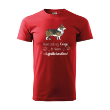  Póló Corgi mintával - Piros S méretben v1 ajándéktárgy