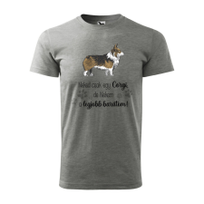 Póló Corgi mintával - Szürke L méretben v1 ajándéktárgy