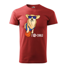 Póló Corgi mintával - Terrakotta M méretben v2 ajándéktárgy