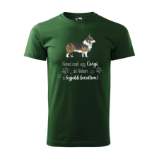 Póló Corgi mintával - Zöld M méretben v1 ajándéktárgy