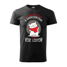  Póló Csak egy dolgot várok a karácsonyban V2 mintával - Fekete XL méretben ajándéktárgy