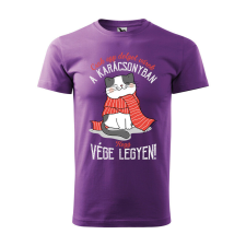 Póló Csak egy dolgot várok a karácsonyban V4 mintával - Lila XXXL méretben ajándéktárgy