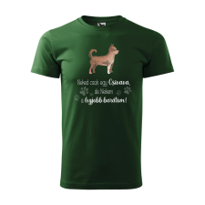  Póló Csivava  mintával Zöld XL egyedi ajándék