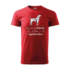  Póló Dalmata  mintával Piros XL egyedi ajándék