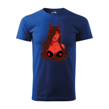  Póló Démon lány mintával - Kék L méretben ajándéktárgy