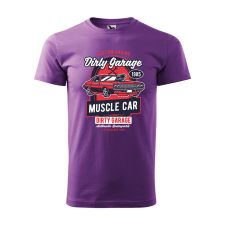 Póló Dirty Garage mintával - Lila XXXL méretben ajándéktárgy