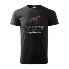 Póló Dobermann mintával - Fekete M méretben v1 ajándéktárgy