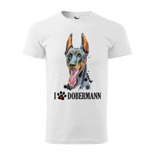  Póló Dobermann  mintával Magenta M egyedi ajándék