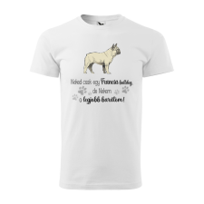  Póló Francia bulldog  mintával Magenta L egyedi ajándék