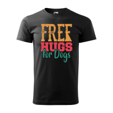  Póló Free hugs for dog mintával - Fekete XXL méretben ajándéktárgy