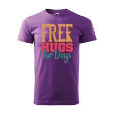 Póló Free hugs for dog mintával - Lila S méretben ajándéktárgy