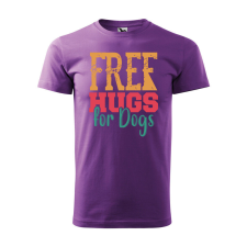 Póló Free hugs for dog mintával - Lila XXXL méretben ajándéktárgy