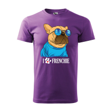 Póló Frenchie mintával - Lila XXL méretben ajándéktárgy