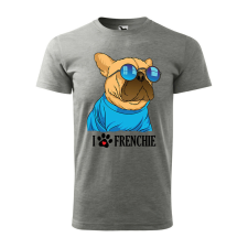  Póló Frenchie mintával - Szürke L méretben ajándéktárgy