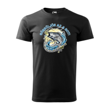  Póló Görbüljön a bot mintával - Fekete XXL méretben ajándéktárgy