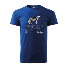 Póló Husky mintával - Kék XL méretben v1 ajándéktárgy
