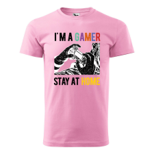 Póló I am a gamer mintával - Rózsaszín XXXL méretben ajándéktárgy