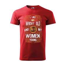 Póló I like my whisky mintával - Piros XXXL méretben ajándéktárgy