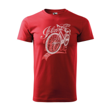  Póló I love to my bike  mintával Piros M egyedi ajándék