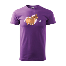 Póló I love you mintával - Lila XXXL méretben v1 ajándéktárgy