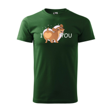  Póló I love you mintával - Zöld XL méretben v1 ajándéktárgy