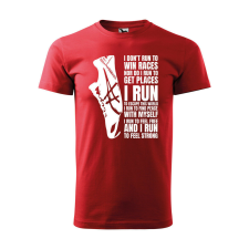 Póló I run mintával - Piros XXXL méretben ajándéktárgy