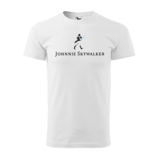 Póló Johnnie Skywalker mintával - Fehér S méretben ajándéktárgy