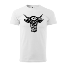 Póló Keep calm and love cows mintával - Fehér XXXL méretben ajándéktárgy