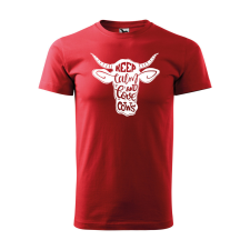  Póló Keep calm and love cows  mintával Piros 4XL egyedi ajándék