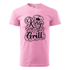 Póló King of the grill mintával - Rózsaszín XL méretben ajándéktárgy