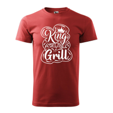 Póló King of the grill mintával - Terrakotta L méretben ajándéktárgy