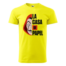 Póló La casa de papel mintával - Sárga XXXL méretben ajándéktárgy