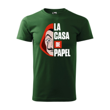 Póló La casa de papel mintával - Zöld M méretben ajándéktárgy