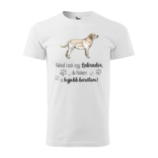 Póló Labrador mintával - Fehér L méretben ajándéktárgy