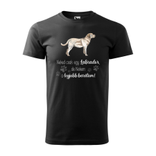  Póló Labrador  mintával Fekete 3XL egyedi ajándék