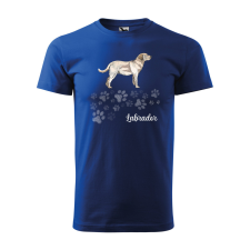  Póló Labrador  mintával Kék 3XL egyedi ajándék