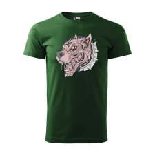  Póló Mérges kutya  mintával Zöld 4XL egyedi ajándék
