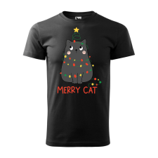 Póló Merry Cat mintával - Fekete XXXL méretben ajándéktárgy