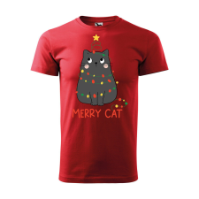 Póló Merry Cat mintával - Piros XL méretben ajándéktárgy