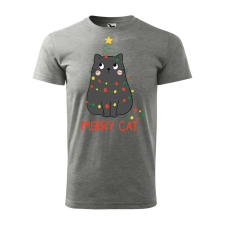 Póló Merry Cat mintával - Szürke S méretben ajándéktárgy