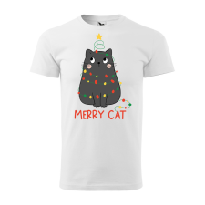  Póló Merry Cat  mintával Zöld 3XL egyedi ajándék