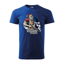  Póló Merry Christmas gangster mintával - Kék XXXL méretben ajándéktárgy