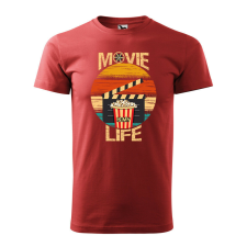 Póló Movie is my life mintával - Terrakotta XXL méretben ajándéktárgy