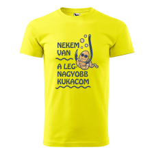 Póló Nekem van a legnagyobb kukacom mintával - Sárga XXXL méretben ajándéktárgy