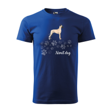  Póló Német dog  mintával Kék 3XL egyedi ajándék
