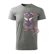  Póló Patkány  mintával Szürke 2XL egyedi ajándék